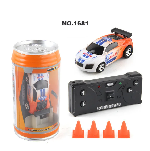 RC Cars Mini Soda Can size Pocket Car Toy with LED Lights Umlozi International