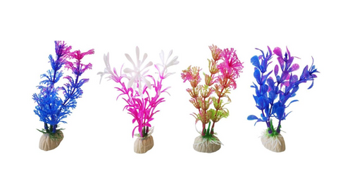 Aquarium Plastic Plants 12cm set of four