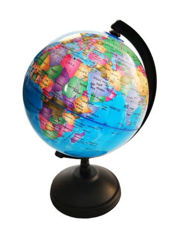 Political Globe with Stand - World Map