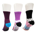 Adult Slipper Socks With Non Slip Grip Pads -Reg Cut - Assorted Pack of 3 (Panda)