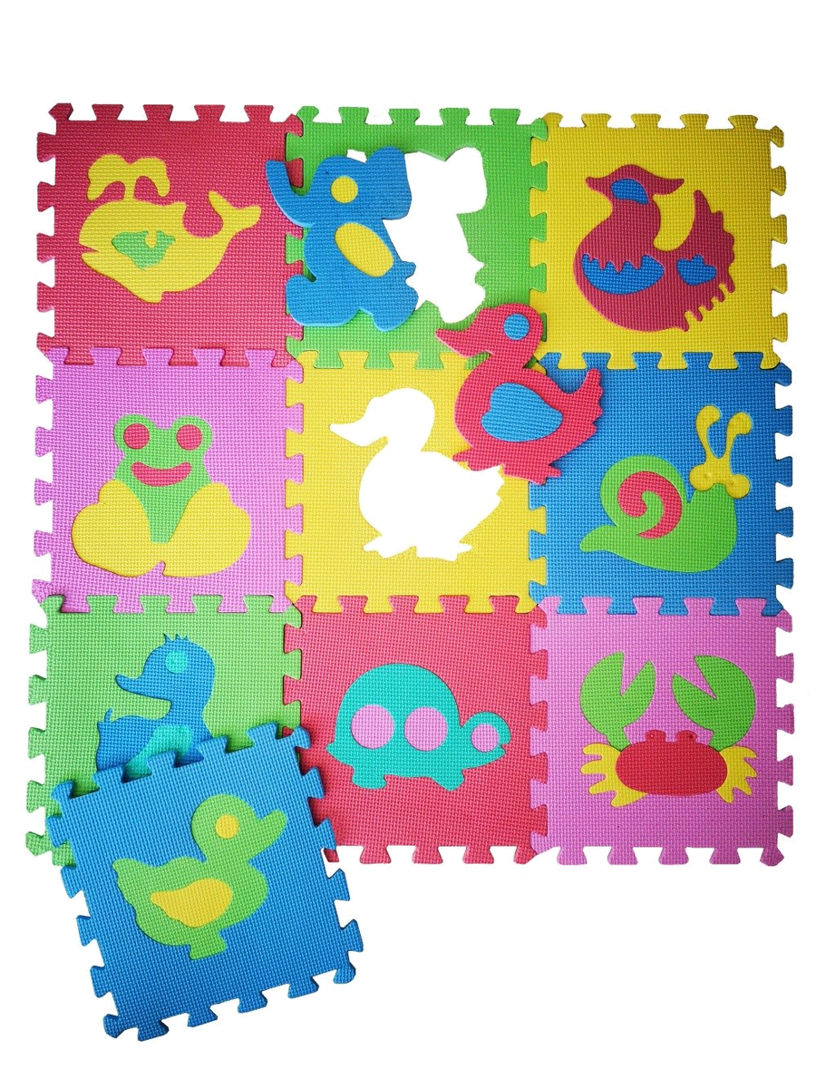 EVA Educational Foam Puzzle Floor Mat for Kids 10 Pieces 1 x 1 Meter Umlozi International