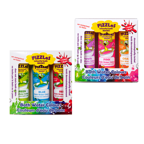 bath bombs, fizzles, value pack ,male and female image