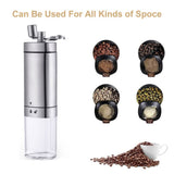 Manual stainless steel Coffee Grinder With An Adjustable Grind and foldable handle