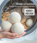 Wash Wool Dryer Balls - Set of 6, dry your laundry faster