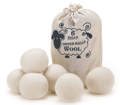 Wash Wool Dryer Balls - Set of 6, dry your laundry faster