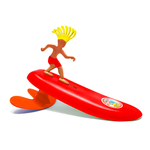 Surfer Dudes - Wave Powered Mini-Surfer and Surfboard Toy