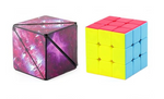 Shape Shifting Magnetic Fidget Cube & Magic 3D Lumo Puzzle Cube Set Of 2