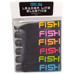 FishSA Leader Line elastics 19mm or 25mm - 6 Units Assorted Colors Per Pack