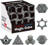 Shape Shifting Magnetic Fidget Cube & Magic 3D Lumo Puzzle Cube Set Of 2