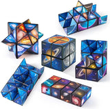 Shape Shifting Magnetic Fidget Cube & Magic 3D Lumo Puzzle Cube Set Of 2