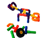 Pipe Construction Building Set With 8 Wheels - 134 Piece Set