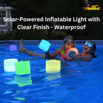 Solar-Powered Inflatable Light with Clear Finish - Waterproof