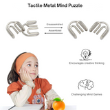 3D Metal Wire Brain Puzzles Challenge - Set of 8 (3 skill levels)