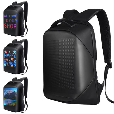 Backpack LED Full Colour Screen Travel Laptop waterproof bag for biker Umlozi International