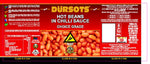 Dürsots Hot Beans In Chilli Sauce - 12 x 410g