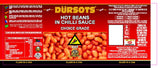 Dürsots Hot Beans In Chilli Sauce - 12 x 410g