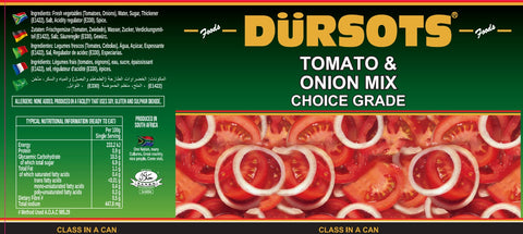 Dursots Tomato & Onion Mix - 12 x 410g
