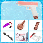 Electric Water Gun, up to 9 m Ft Rang Electric Automatic Water Gun, 450CC+60CC High Capacity Squirt Guns for Summer Pool Beach Party Water Blasters