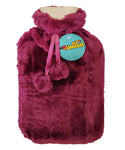 Umlozi Hot water bottle and fleece fur cover light purple, hot water bottle