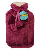 Umlozi Hot water bottle and fleece fur cover light purple, hot water bottle