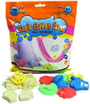 Cotton sand, craft, art, kinetic sand, 400g image with moulds