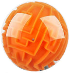 Medium difficulty Orange maze ball, puzzle 3d puzzle. riddle, Single product image