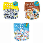 Re-Usable & Washable Nappies Sets For Babies 3 - 36 Months