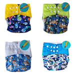 Re-Usable & Washable Nappies Sets For Babies 3 - 36 Months