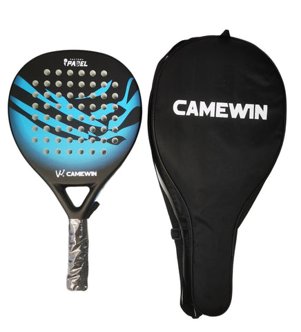 Carbon Fibre Padel Racket / Bat - Marble Design & Padded Carry Bag