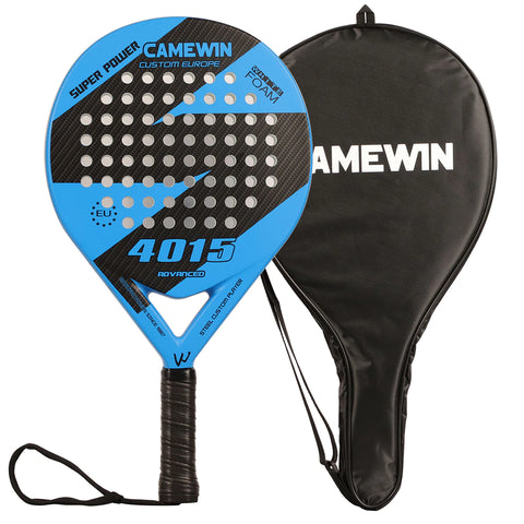 Carbon Fibre Padel Racket / Bat - S - Design & Padded Carry Bag