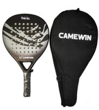 Carbon Fibre Padel Racket / Bat - Marble Design & Padded Carry Bag