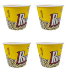Popcorn Jumbo Re-Usable Tubs 4 Pack - Assorted Colours