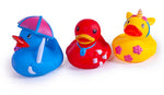 Rub a Dub Duckies - Floating Bath Ducks 3 Piece - Bath Magic - 8cm