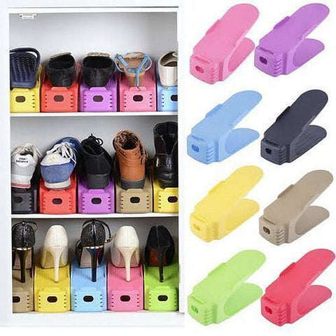 Shoe Slot Organiser - Set Of 4 - Assorted Colours