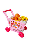 Shopping Cart / Trolley With Groceries - Pink