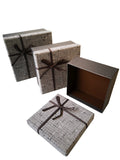 Gift Box - Set of 3 - Small, Medium, Large - Grey