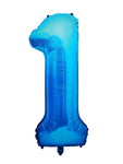 Foil Balloon Numbers - Blue - 106 cm