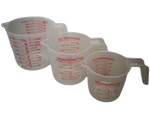 Measuring Jug Set of 3 - Transparent Plastic