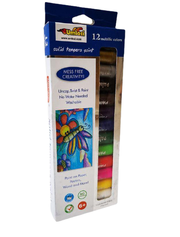 Paint Sticks Metallic Color 12 Assorted - No Mess Paint
