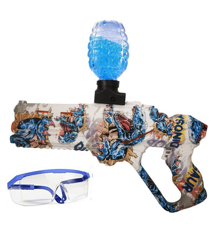 Rechargeable Electric Gel Ball Blaster - Revolver Design - Protective Eyewear & 8000 Gel Balls