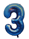 Foil Balloon Numbers - Blue - 106 cm
