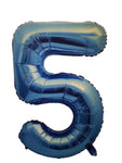 Foil Balloon Numbers - Blue - 106 cm