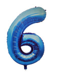 Foil Balloon Numbers - Blue - 106 cm