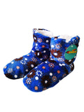Fluffy Indoor Sherpa Fleece Slipper - Check Boot Style UK 5 - UK 8