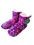 Umlozi fluffy slipper sock flower purple