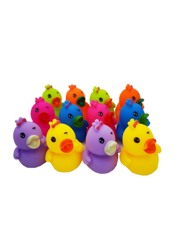 Floating Bath Ducks Set of 12 Assorted Colours