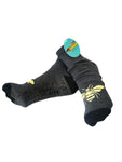 Adult Slipper Socks With Non-Slip Grip Pads -Reg Cut - Assorted Pack of 3 (Giraffe Edition)