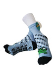 Adult Slipper Socks With Non-Slip Grip Pads -Reg Cut - Assorted Pack of 3 (Giraffe Edition)