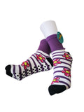 Adult Slipper Socks With Non Slip Grip Pads -Reg Cut - Assorted Pack of 3 (Panda)
