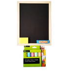 Chalk Board & 6 Jumbo Colour Chalks Set - 30cm x 23cm